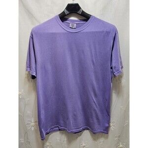 Comfort Colors Womens XL Purple Top Ribbed Solid Basic Neon Minimalist Basic